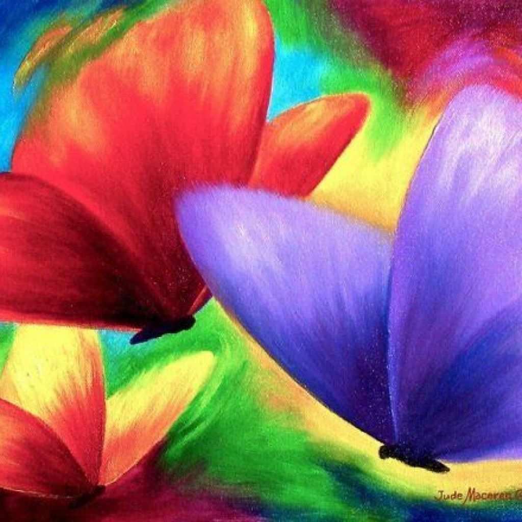 1024x1024 Butterfly Acrylic Painting Awesome Colorful Butterfly Painting Art - Colorful Butterfly Painting
