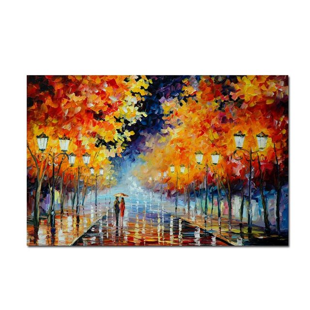 640x640 Online Shop Print Colorful Canvas Painting Abstract City Street - Colorful Canvas Painting
