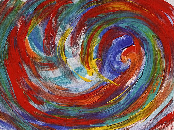 700x525 Color Field Painting - Colorful Canvas Painting