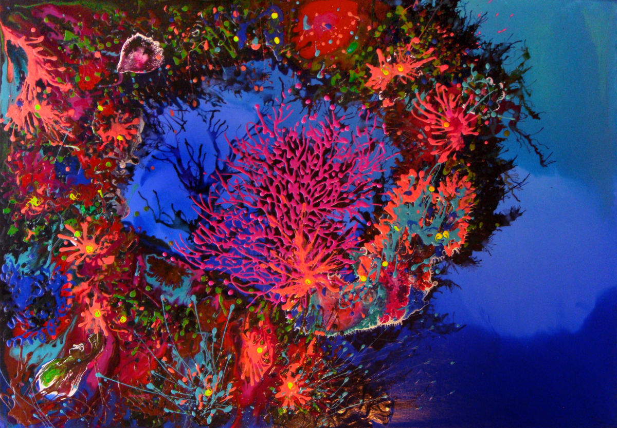 1200x834 Coral Reef (Irini Karpikioti) - Colorful Coral Reefs Painting