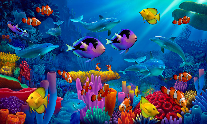 Colorful Coral Reefs Painting At Paintingvalley Com Explore Collection Of Colorful Coral Reefs Painting