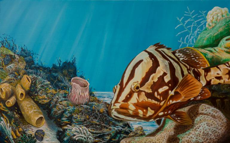 770x481 Saatchi Art Undersea Coral Reef Painting - Colorful Coral Reefs Painting