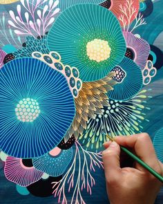 236x295 Colourful Coral Painting, Coral Reef Painting, Coral Reef Art - Colorful Coral Reefs Painting