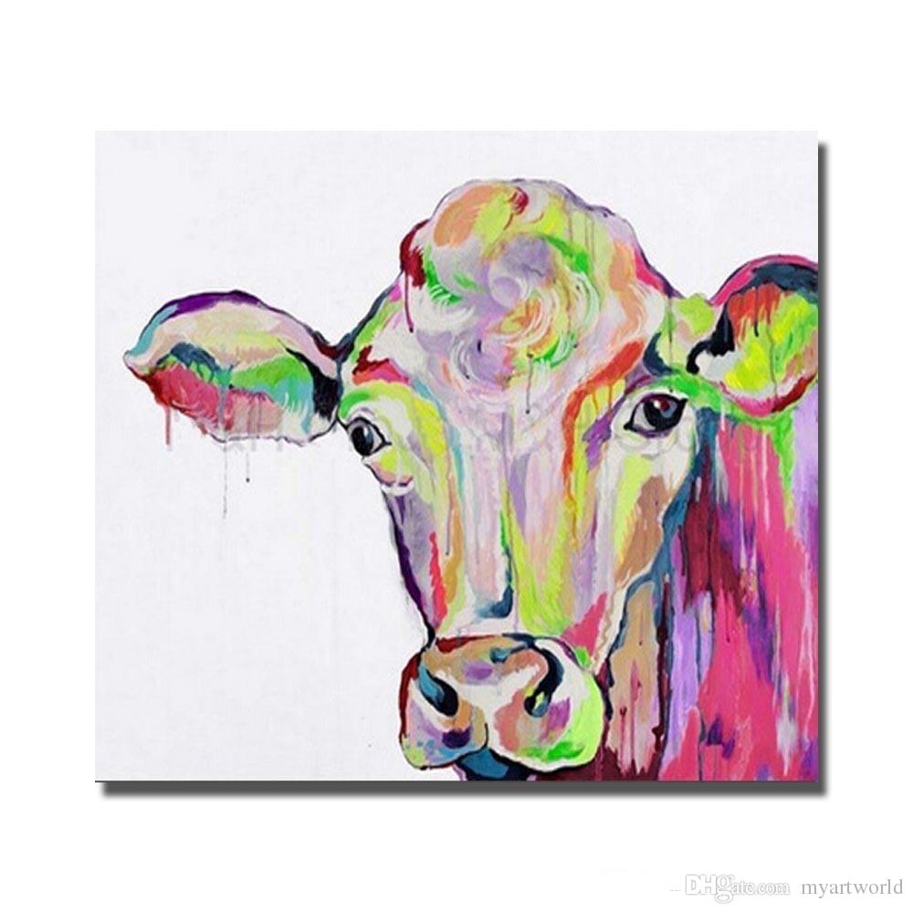 Colorful Cow Painting at PaintingValley.com | Explore collection of ...