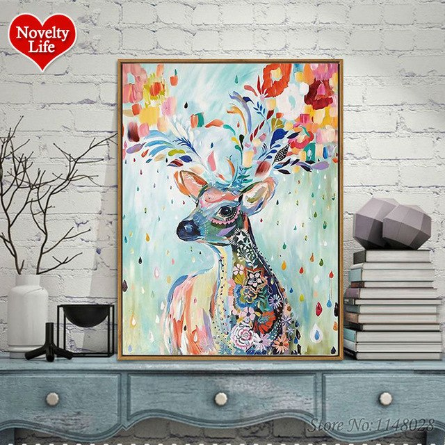 Colorful Deer Painting at PaintingValley.com | Explore collection of ...