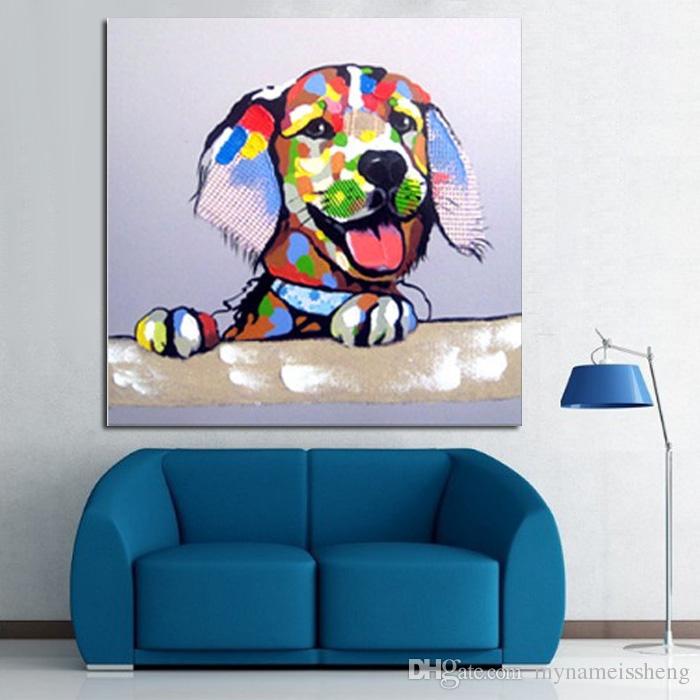 Colorful Dog Painting at PaintingValley.com | Explore collection of ...