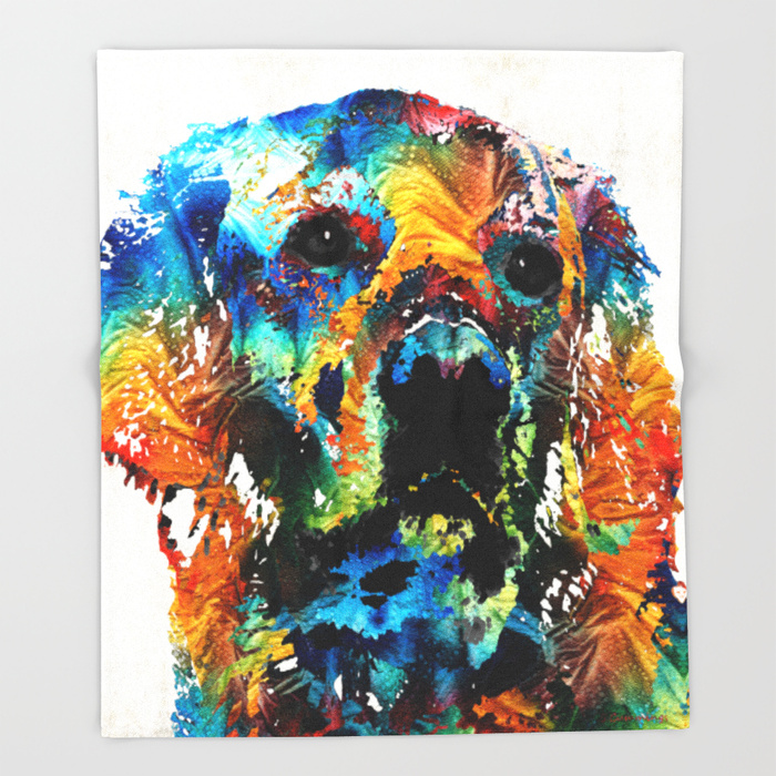 700x700 Colorful Dog Art - Colorful Dog Painting