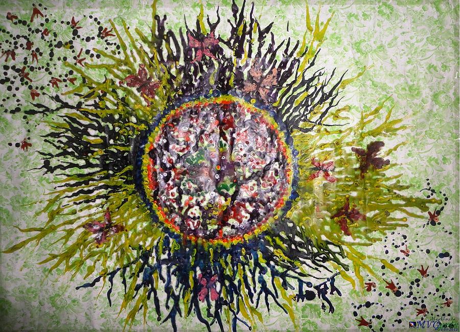 900x650 Dream Catcher Painting By Almira Gepte - Colorful Dream Catcher Painting