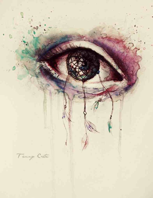 610x791 Colors, Drawing, Dream Catcher, Eye, Painting, Tears - Colorful Dream Catcher Painting