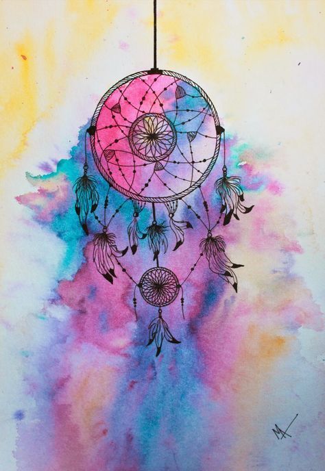 474x688 Colourful, Dream, And Dreamcatcher Image Art - Colorful Dream Catcher Painting