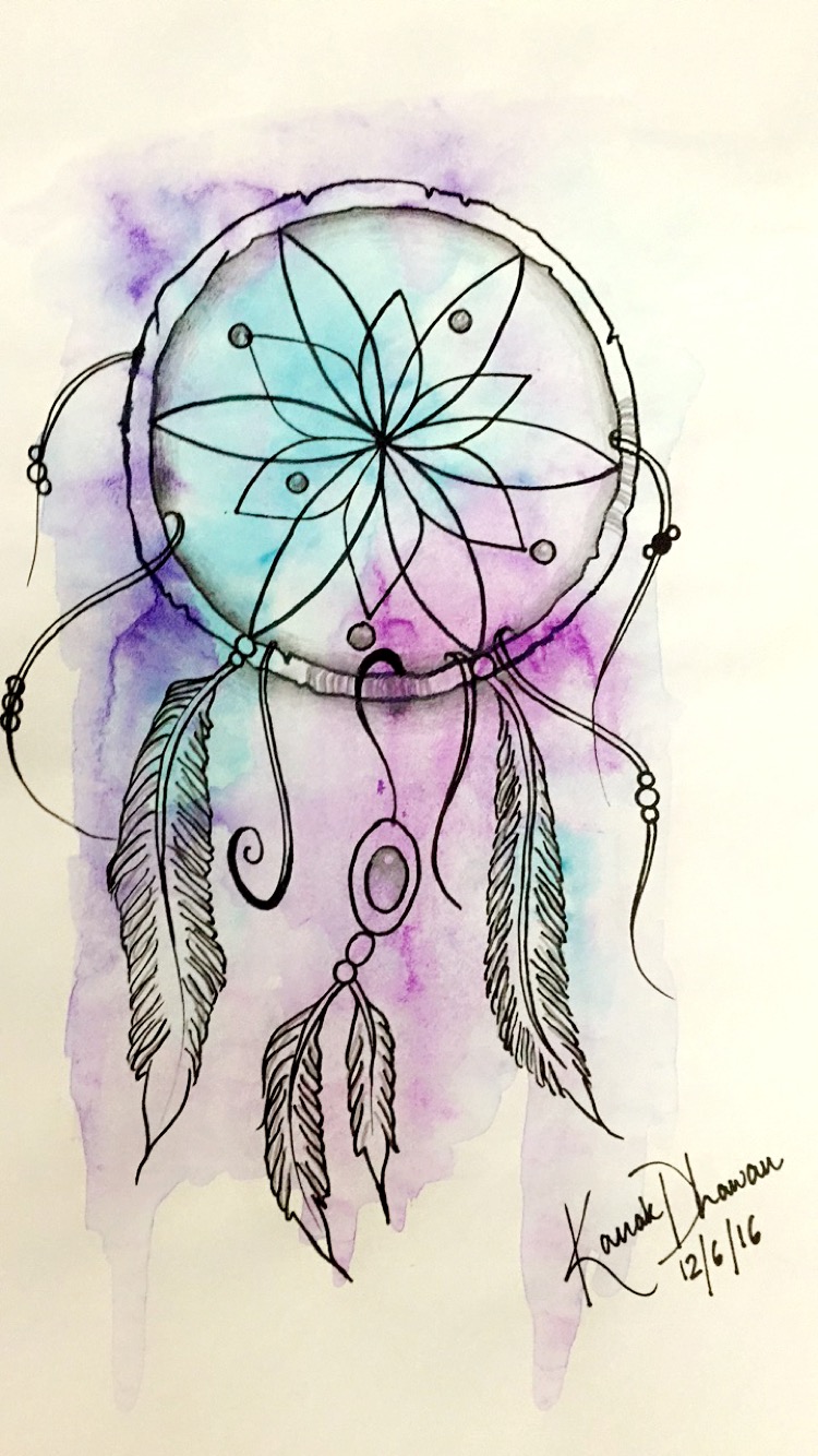 750x1334 Thebutterflywingss Art Washes Away From The Soul The Dust - Colorful Dream Catcher Painting