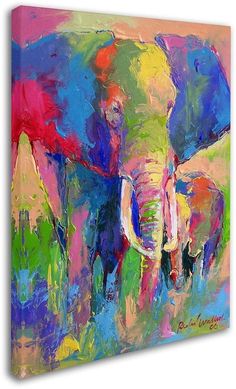 236x389 60 X 120 Cm, Colorful Elephant Painting Wall Decor - Colorful Elephant Head Painting