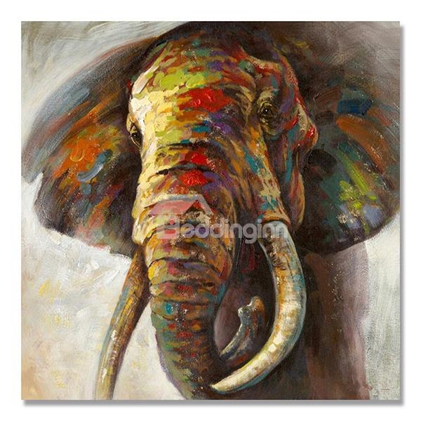 600x600 Easy Pot Painting Designs - Colorful Elephant Head Painting