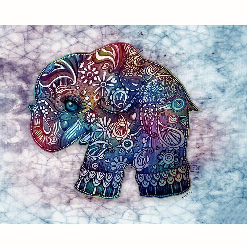 800x800 Colorful Elephant Diamond Painting Canvas No Frame My Soul Amp Spirit - Colorful Elephant Painting On Canvas