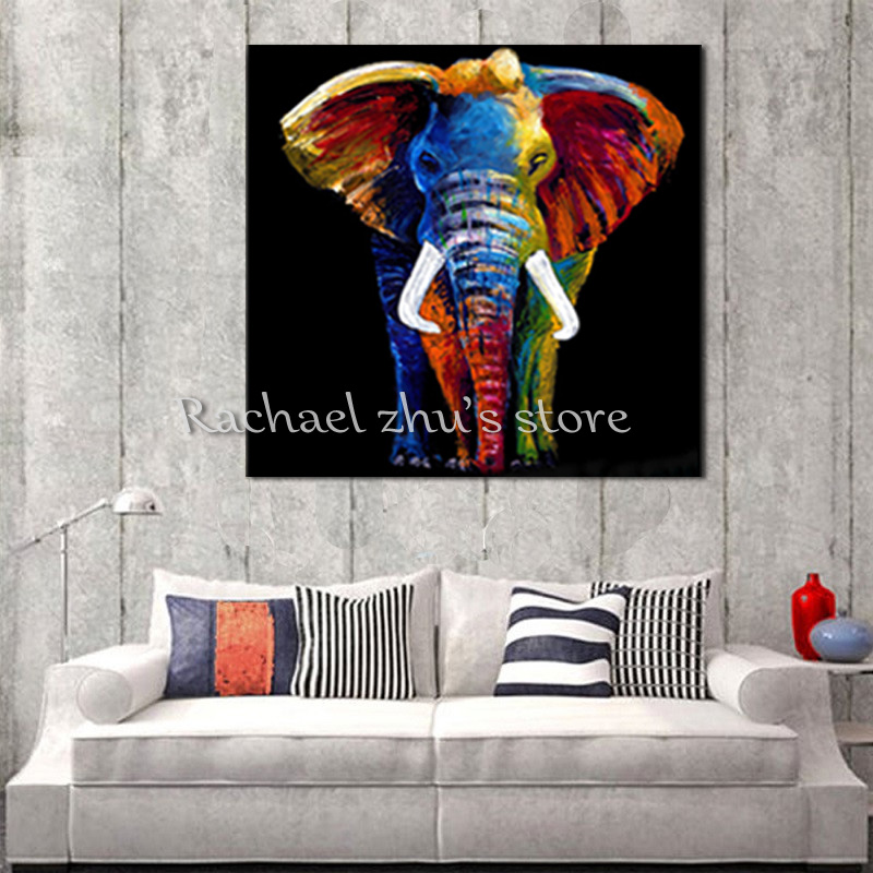 Colorful Elephant Painting On Canvas at PaintingValley.com | Explore ...