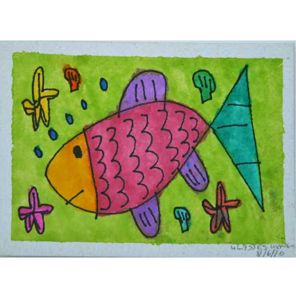 600x600 Colorful Fish Painting - Colorful Fish Painting