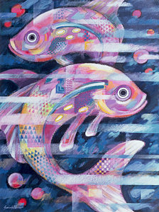 224x300 Colorful Fish Paintings Fine Art America - Colorful Fish Painting