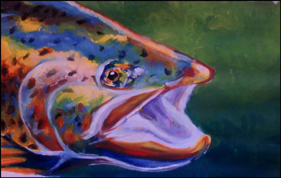 900x571 Colourful Fish - Colorful Fish Painting