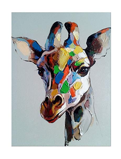 Colorful Giraffe Painting