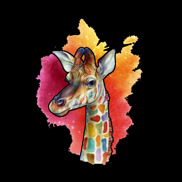 630x630 Colorful Giraffe Painting Funny T Shirt - Colorful Giraffe Painting