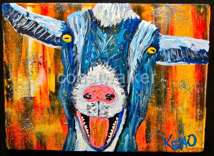 Colorful Goat Painting