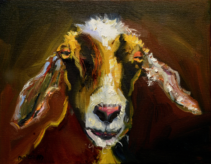 720x559 Diane Whitehead - Colorful Goat Painting