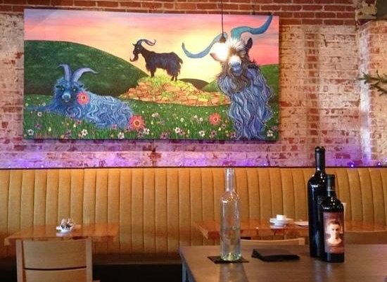 550x401 One Of The Colorful Paintings - Colorful Goat Painting