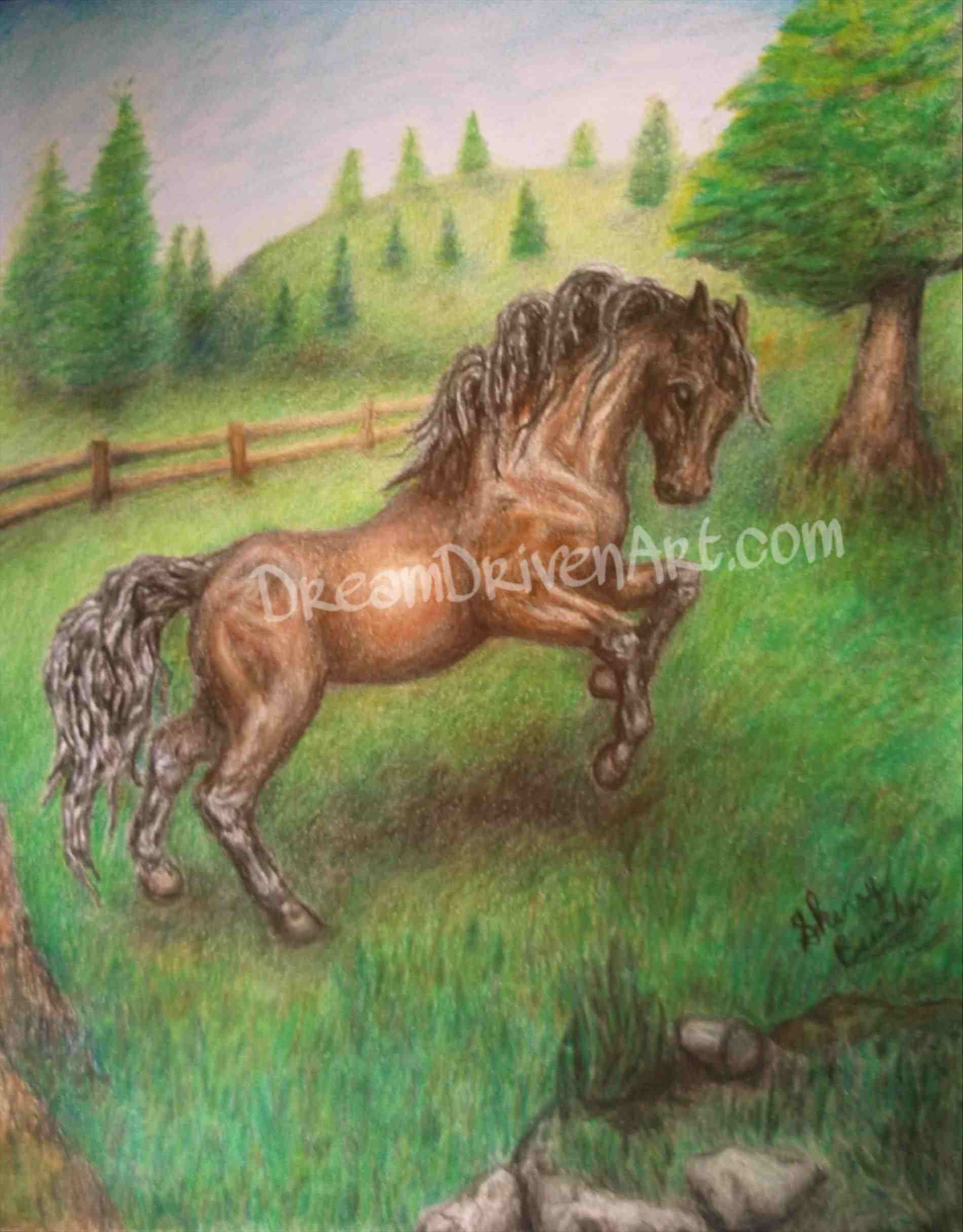 1900x2430 Paper Soft Pastels Taty Obrazy Rhcouk Saatchi - Colorful Horse Head Painting