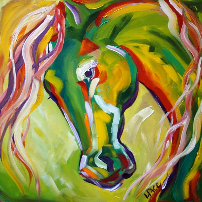 Colorful Horse Head Painting at PaintingValley.com | Explore collection ...