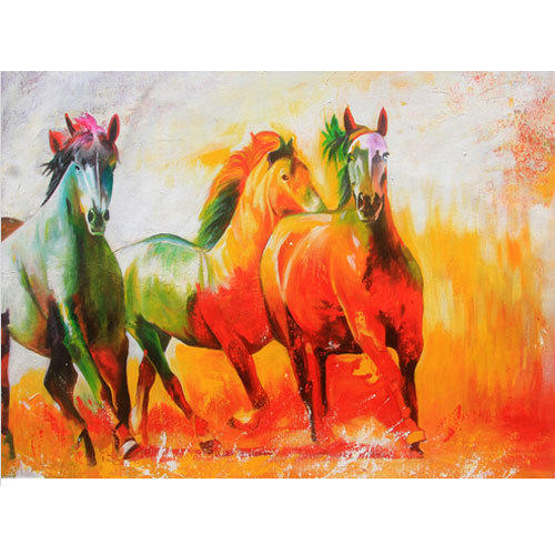 500x500 Colorful Horse Painting - Colorful Horse Painting