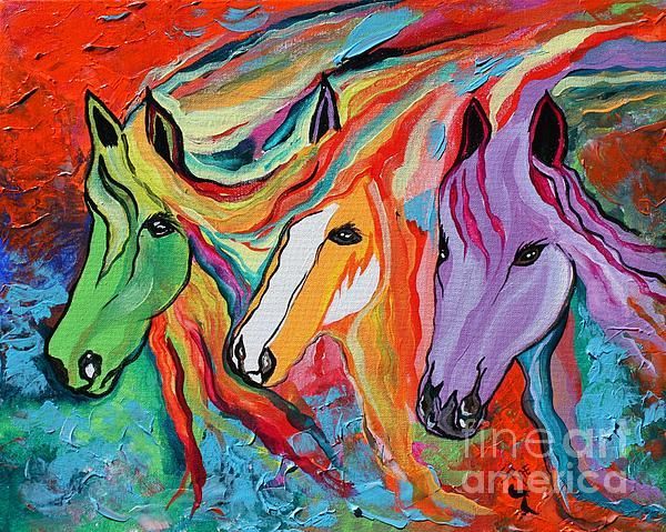 600x479 Colorful Horse Paintings Search Pictures Photos Pop Art Animals - Colorful Horse Painting