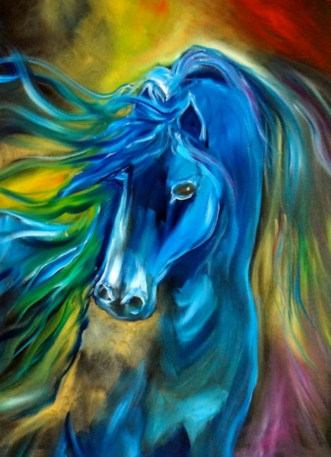 470x650 Colorful Horse Painting - Colorful Horse Painting