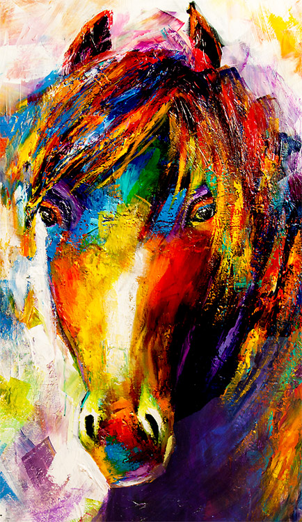 434x750 Painting - Colorful Horse Painting