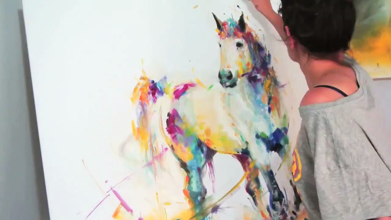 1280x720 Spirit - Colorful Horse Painting
