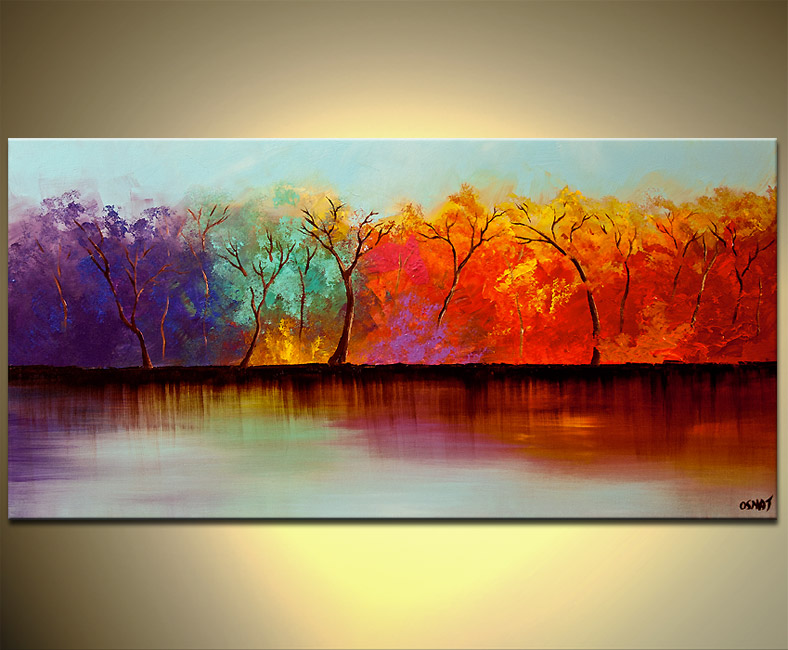 788x650 Painting - Colorful Landscape Painting