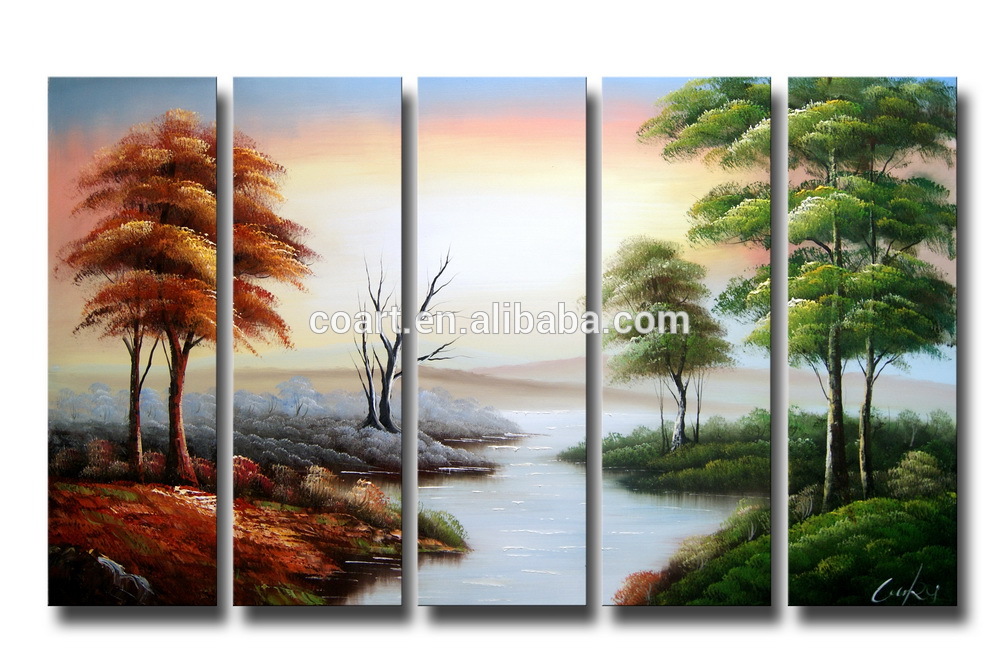 1000x667 Beautiful Acrylic Handmade Colorful Landscape Oil Paintings - Colorful Landscape Painting