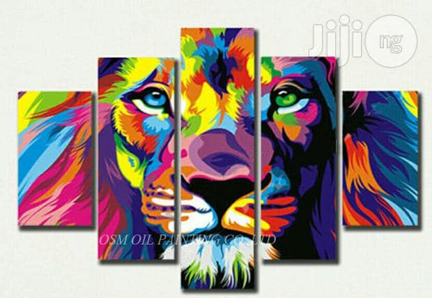 620x427 Colorful Lion Painting Five Pieces For Sale In Ikoyi Buy Arts - Colorful Lion Painting