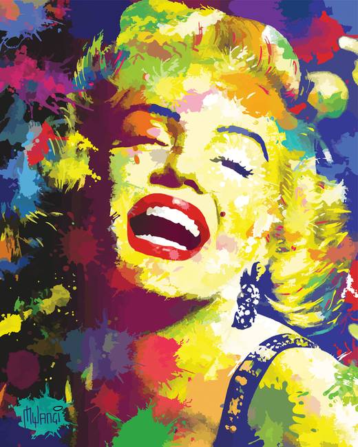 520x650 Fine Art Marilyn Monroe Artwork For Sale On Fine Art Prints - Colorful Marilyn Monroe Painting