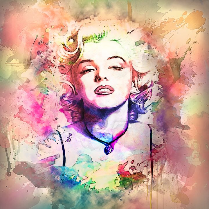 720x720 Marilyn Monroe Modern Art Painting - Colorful Marilyn Monroe Painting