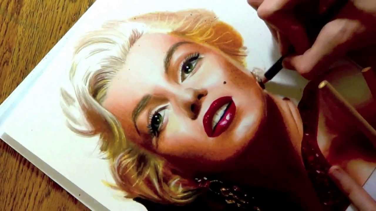 1280x720 Drawing Marilyn Monroe - Colorful Marilyn Monroe Painting