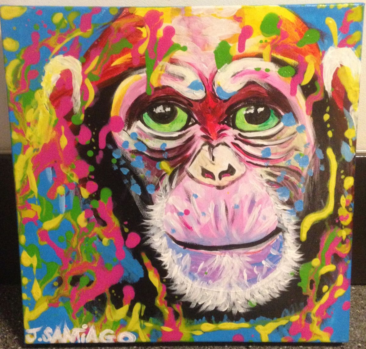 Colorful Monkey Painting at PaintingValley.com | Explore collection of ...