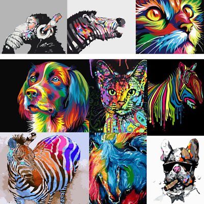 400x400 Paint By Number Kit Acrylic Diy Oil Painting On Canvas Colorful - Colorful Monkey Painting