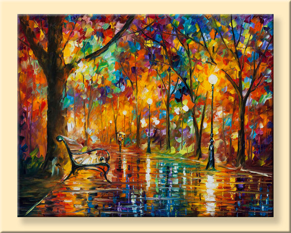 570x457 Colorful Night Limited Edition Landscape Living Room Decor Print - Colorful Night Painting