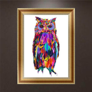 300x300 Diy 5d Diamond Painting Colorful Owl Embroidery Cross Stitch Craft - Colorful Owl Painting