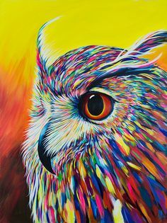236x315 2545 Points And 136 Comments So Far On Reddit Art - Colorful Owl Painting
