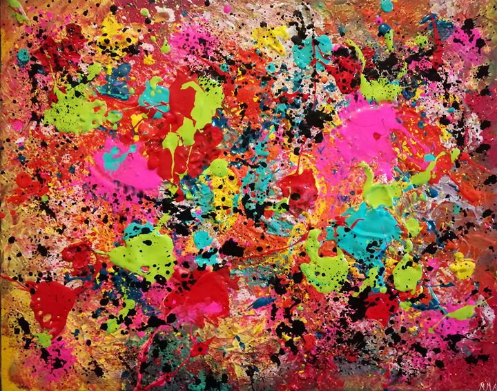 720x567 Colorful Paint Splatter - Colorful Painting