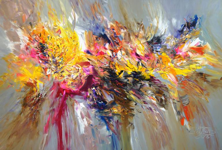 770x522 Saatchi Art Colorful, Abstrakt Original - Colorful Painting