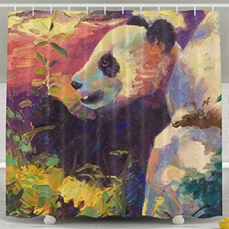 450x450 Colorful Panda Painting Shower Curtains Amazon.co.uk Kitchen Amp Home - Colorful Panda Painting