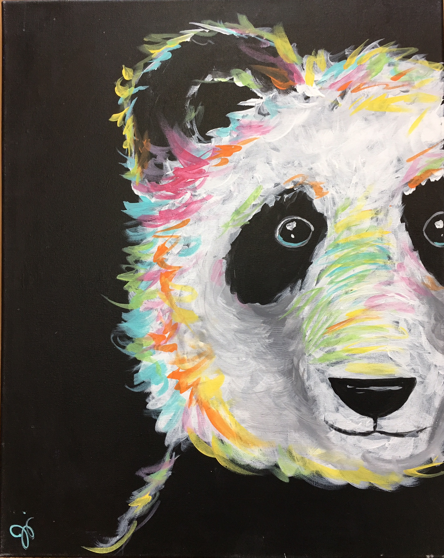 1430x1796 Colorful Panda Teen Nite Tuesday - Colorful Panda Painting