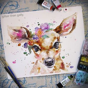 300x300 Colorful Watercolor Paintings - Colorful Panda Painting
